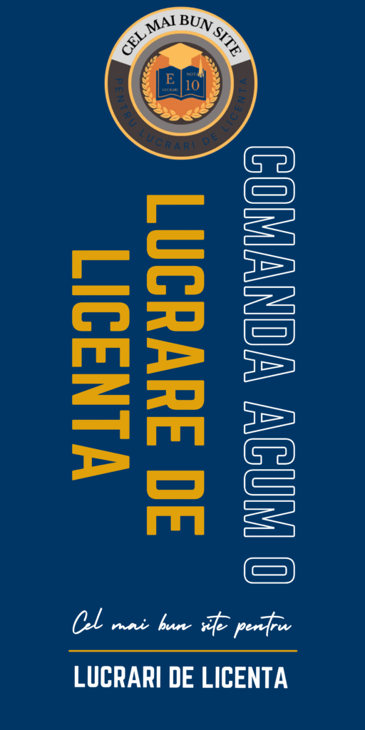 Sigiliu rotund inscriptionat cu mesajul „Cel mai bun site pentru lucrari de licenta” si text promotional vertical si orizontal care incurajeaza comanda unei lucrari de licenta, pe fundal albastru si cu accente aurii si albe.